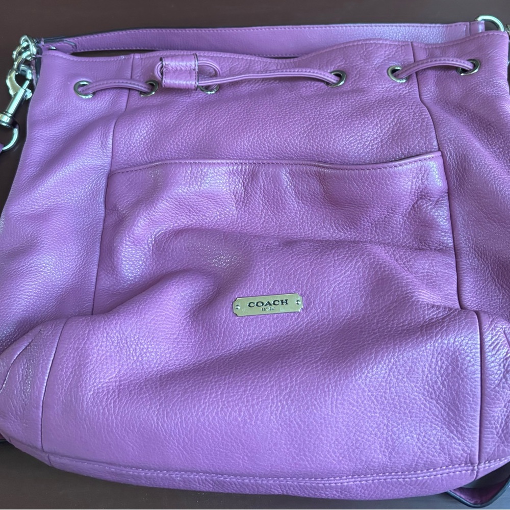 Coach Lilac Leather Shoulder Bag
